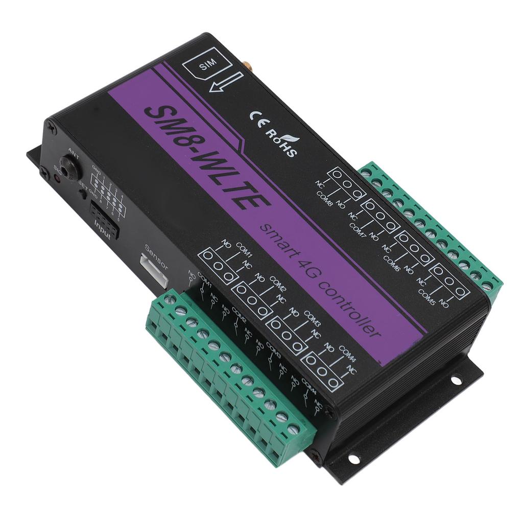 GSM-устройство открывания ворот, 8-канальный 4G-телефон, контроллер доступа, пульт дистанционного управления, SMS-управление дверью, PT100