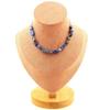 Stones and Minerals. 15 Lapis Lazuli Pearl Necklace from Pakistan. Stainless Steel Chain Necklace Women Men. Custom Size
