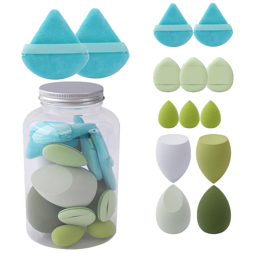 14-Piece Beauty Sponge Set: Super Soft, Dual-Use Makeup Sponges