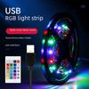 Гибкая светодиодная лента RGB с изменением цвета — водонепроницаемая, самоклеящаяся, с пультом дистанционного управления для телевизора и уличного освещения