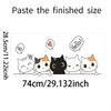 Наклейки Sartoon Cute Cat для украшения дверей шкафа для спальни, водонепроницаемые самоклеящиеся наклейки