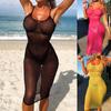 (Projector) Women Bikini Swimsuit Swimwear  Lace Pullover Bikini Blouse Beach Cover Up