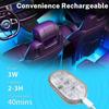 Беспроводная RGB LED подсветка салона автомобиля, перезаряжаемая от USB, атмосферообразующая лампа для авто, простая установка для двери, ног, багажника