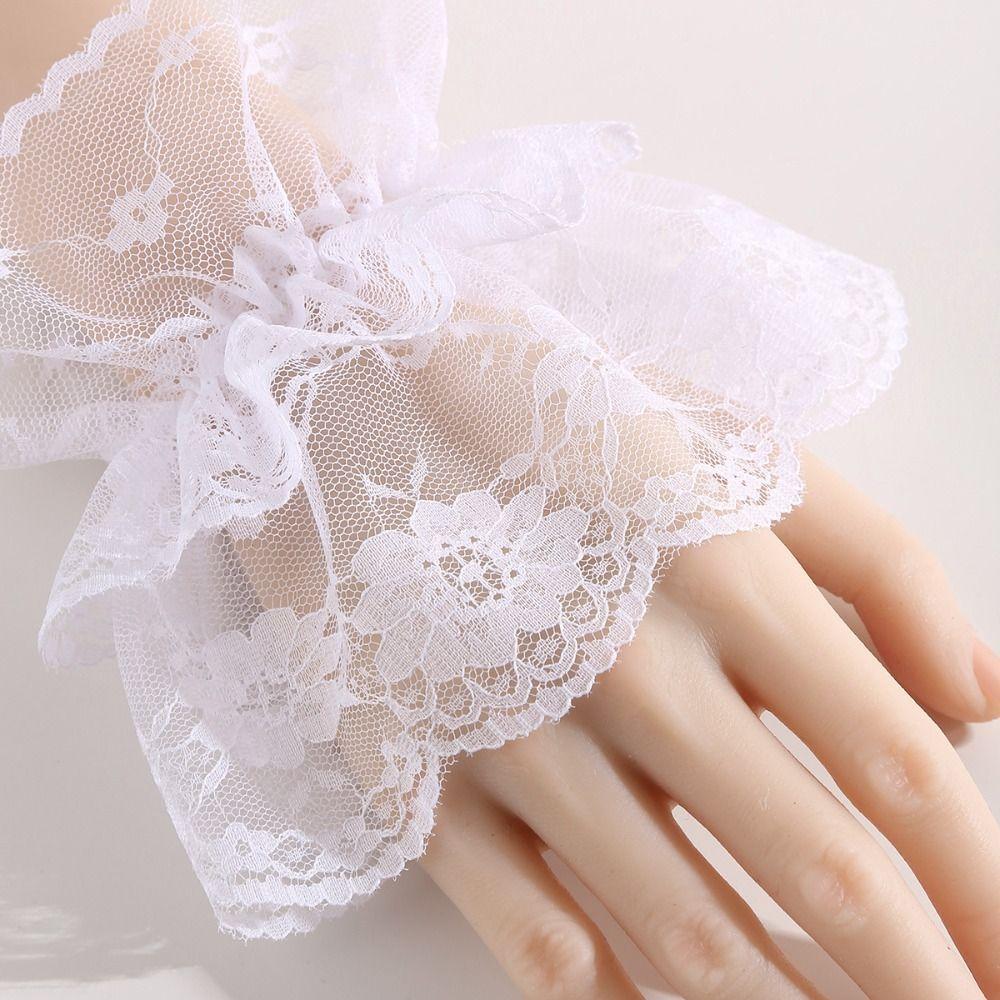 Comfortable Fake Sleeves Cuffs Lace Ruffled Wrist Lace Cuff Fashion Wrist Cuff  Wedding