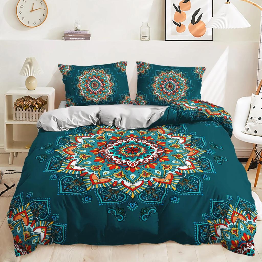 Boho Mandala 3D Fashion Comfortable Duvet Quilt Cover Pillowcase Bedding Set Children Bedroom Decoration Home Textile