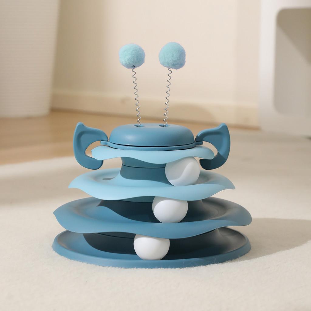 Набор игрушек для кошек с надувной пчелой-неваляшкой и игровым колесом для интерактивной игры и в подарок