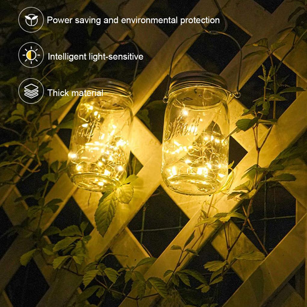 Solar Lights Jar LED Fairy Light Outdoor Garden Hangers Handles Widely Used Lights Fairy Lights