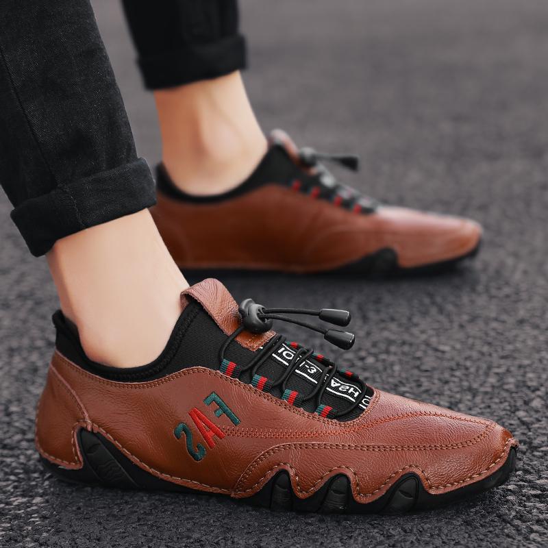 Men's Shoes Trendy Soft Flat Shoes Comfortable Driving Shoes Mens White Loafers