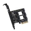 PCI-E 4X to  3.0 pansion Card 5 Full Speed Ports 6Gbps Transfer pansion Hard Drive for Win7 / 8/10 / Linux