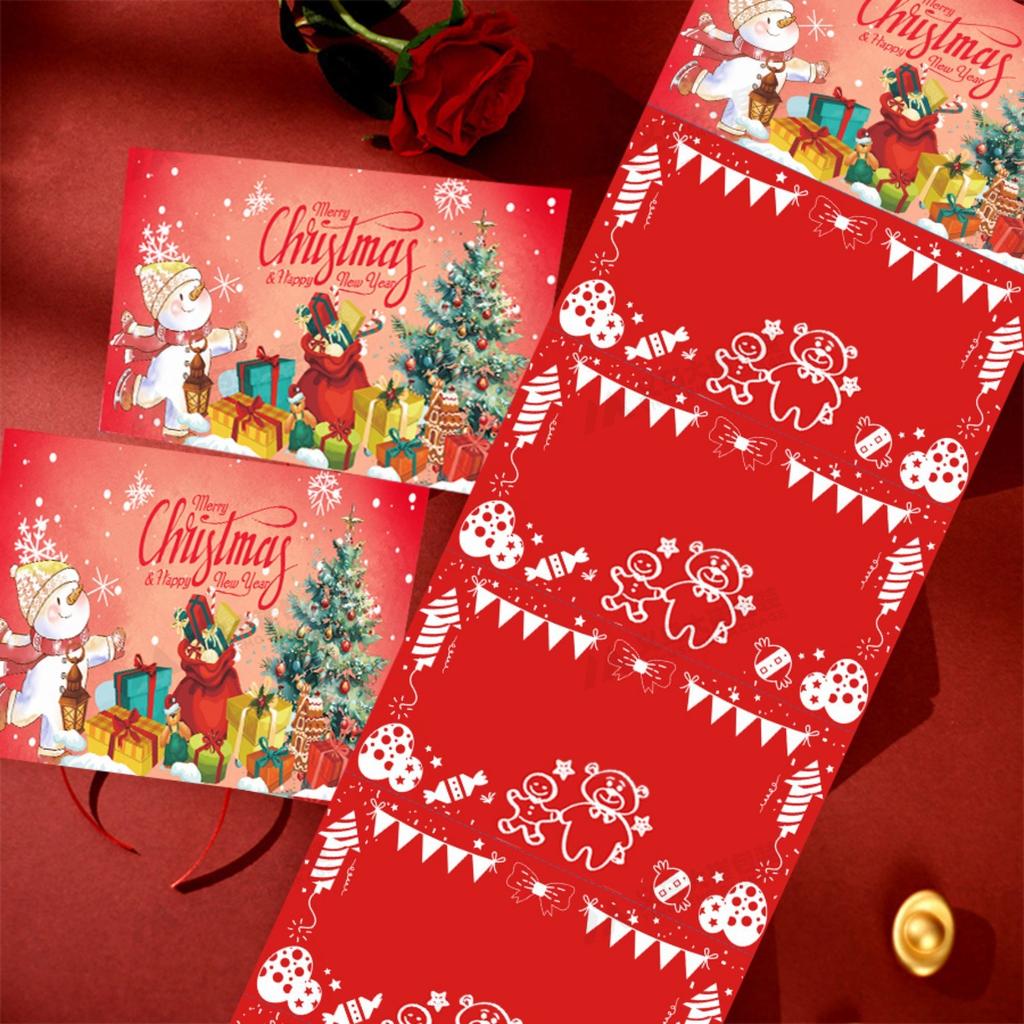 Christmas red cash envelope black gold folding red envelope surprise gift party gift children's surprise gift box