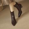 Модные женские ботильоны-невидимки 2025 Осень Новые Французский Ретро Острый Носок Каблук-рюмочка Ботильоны