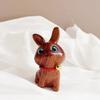 Pear Wood Carving miniature Cute Little Bunny Decor home Office Desktop Decoration Zodiac Rabbit Living Room Housewarming gift