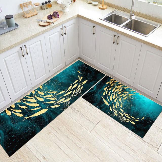 Кухонный коврик для пола, домашний входной коврик для ванной комнаты, противоскользящий моющийся коврик, ковер для прихожей, гостиная, спальня, коридор, длинный ковер