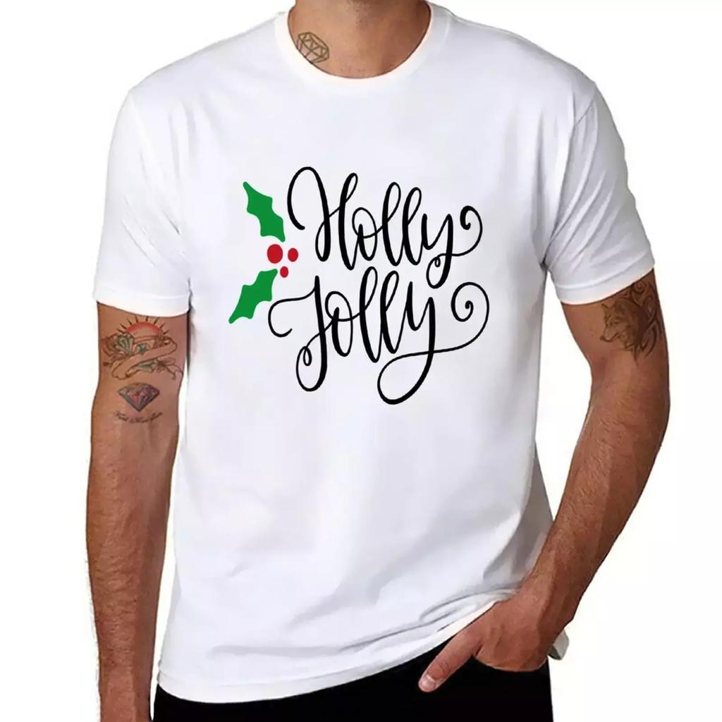 Holly Jolly T-Shirt cute clothes summer top blacks men t shirt
