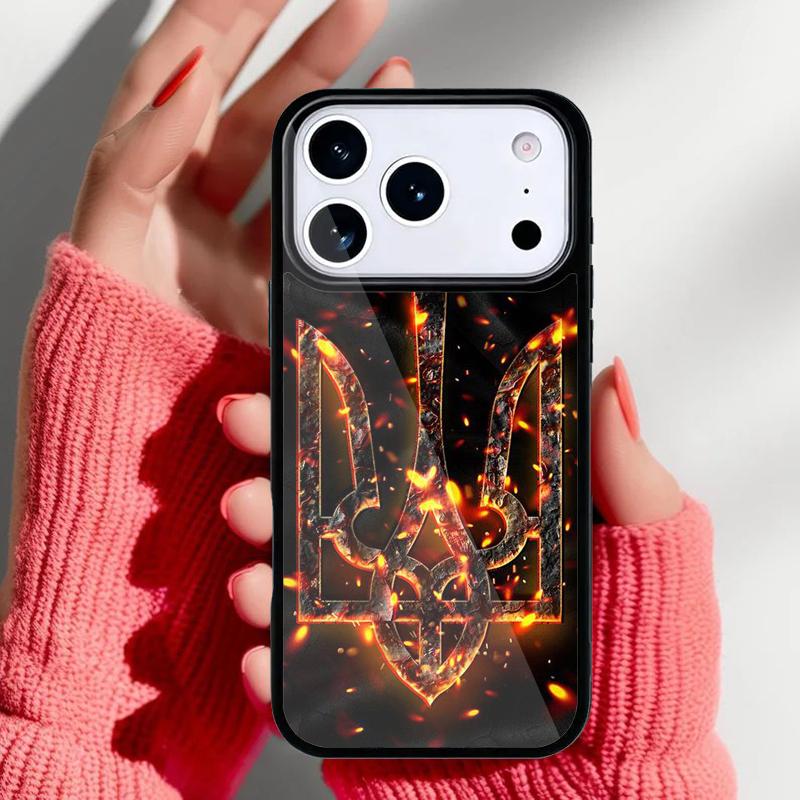 Флаг Украины DIY Расписной Блестящий Чехол для Телефона для iPhone 17 Air 16e 15 14 13 Pro Max Задняя Крышка для 12 11 Pro Coque