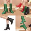 Stylish Women's Short Martin Boots With Rivets And Lace-up Design For Fall And Winter