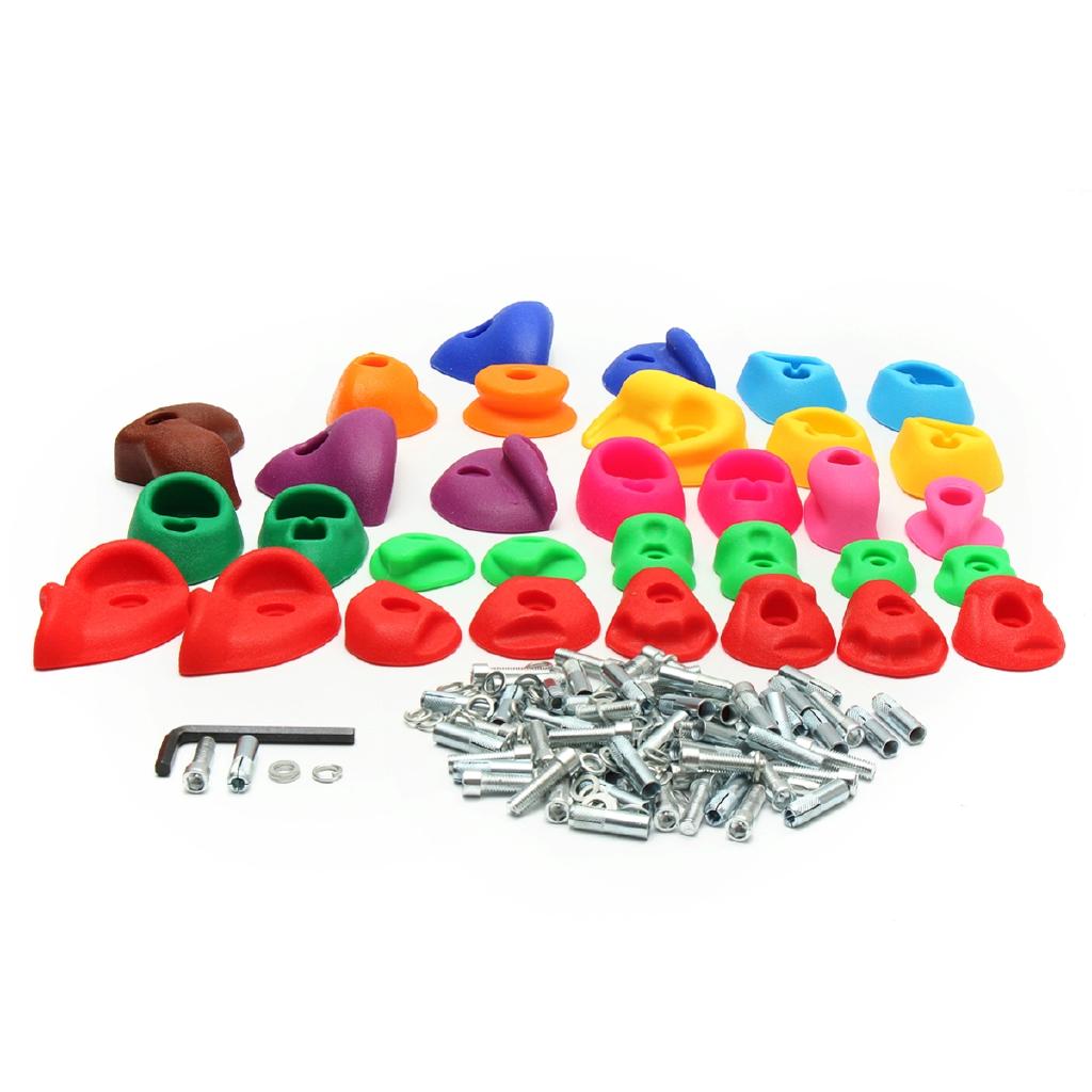 32 шт. Детская стена для лазания Пластиковые камни Захваты для рук и ног Стартовый держатель для камней+Винты