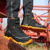 Hombre Work Boots Anti Smashing Steel Toe Safety Shoes Men Work Sneakers Indestructible Shoes Puncture-Proof Protective Shoes