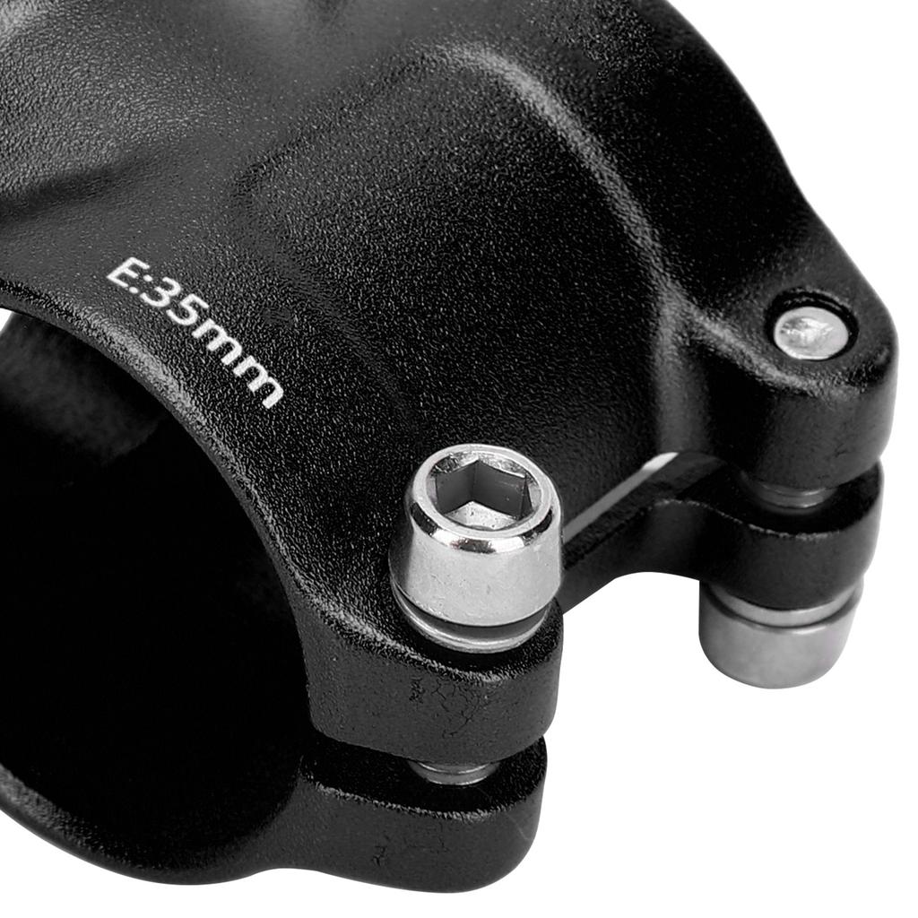 LUNJE 31.8x35mm Bike Handlebar Short Stem Riser Aluminum Alloy Hollow Stem