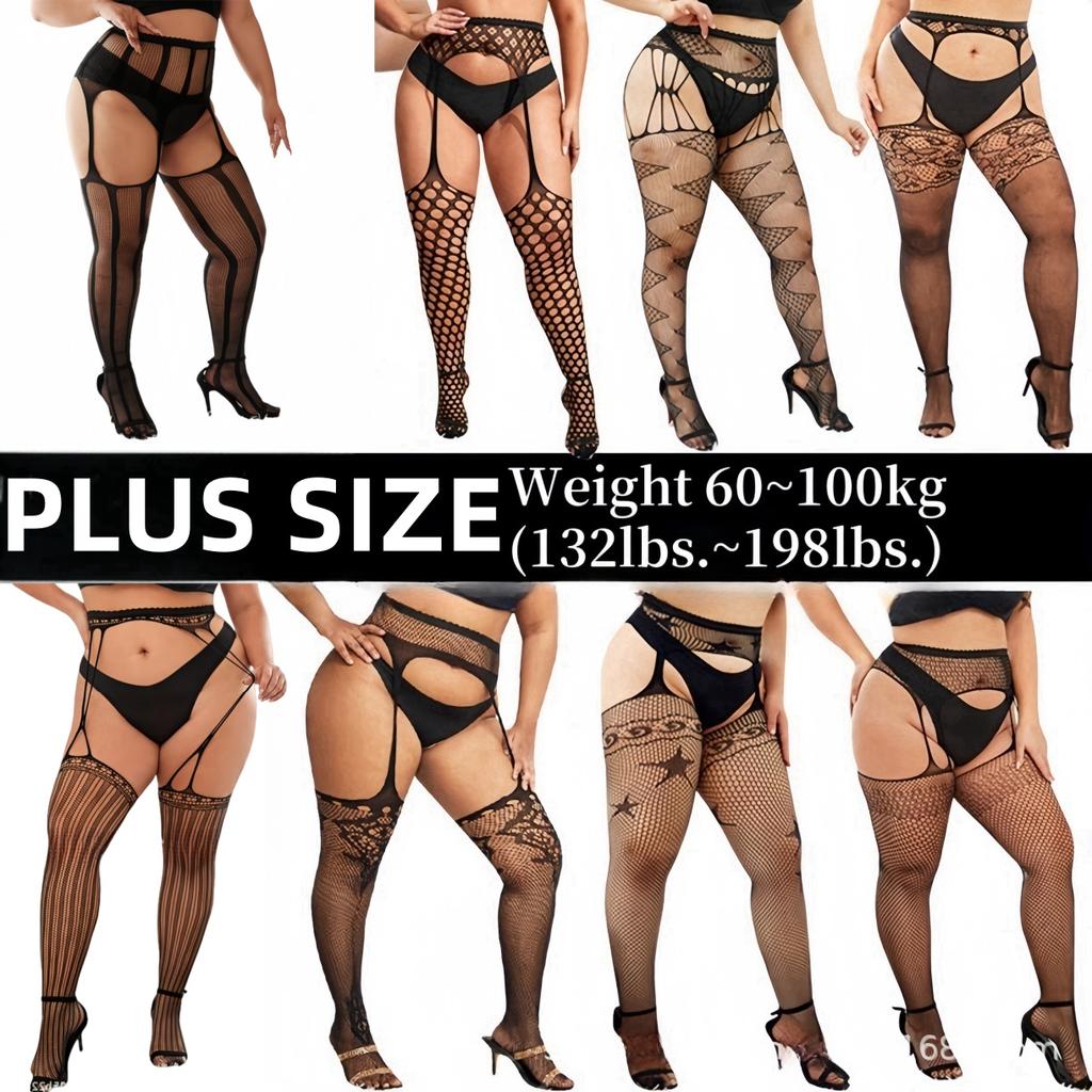 Сексуальные колготки с высокой талией, сетчатые черные чулки, боди с открытой промежностью, колготки большого размера для полных женщин