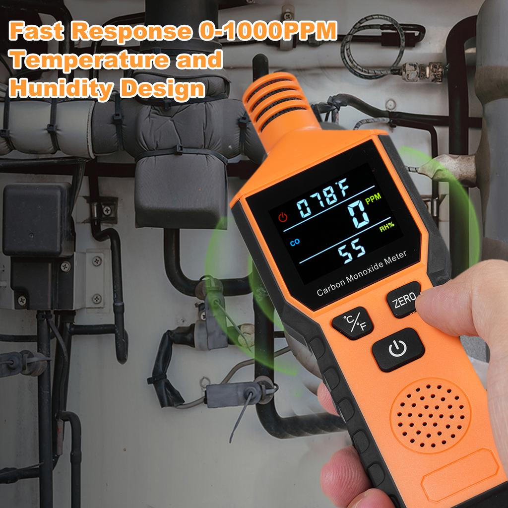 3in1 Portable Carbon Monoxide Detector Battery Powerd Handheld Carbon Monoxide Alarm with