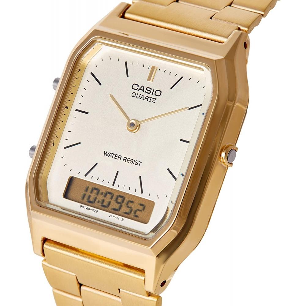 Casio ANA-DIGI Casio Ana-Digi Gold AQ-230GA-9 [Повторно импортированный продукт]