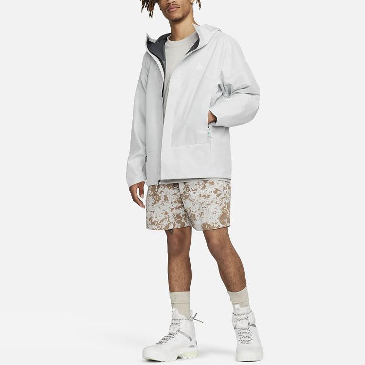 Nike ACG Storm-FIT Cascade Rains однотонная куртка с длинным рукавом и капюшоном с логотипом для мужчин, верхняя одежда Photon-Dust DV9415-025