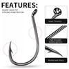 Fishing Hooks 50Pcs Fishing Jigging Hook Carp Eye Worm Barbed Inline Hooks Saltwater High Carbon Steel Fishing Accessories