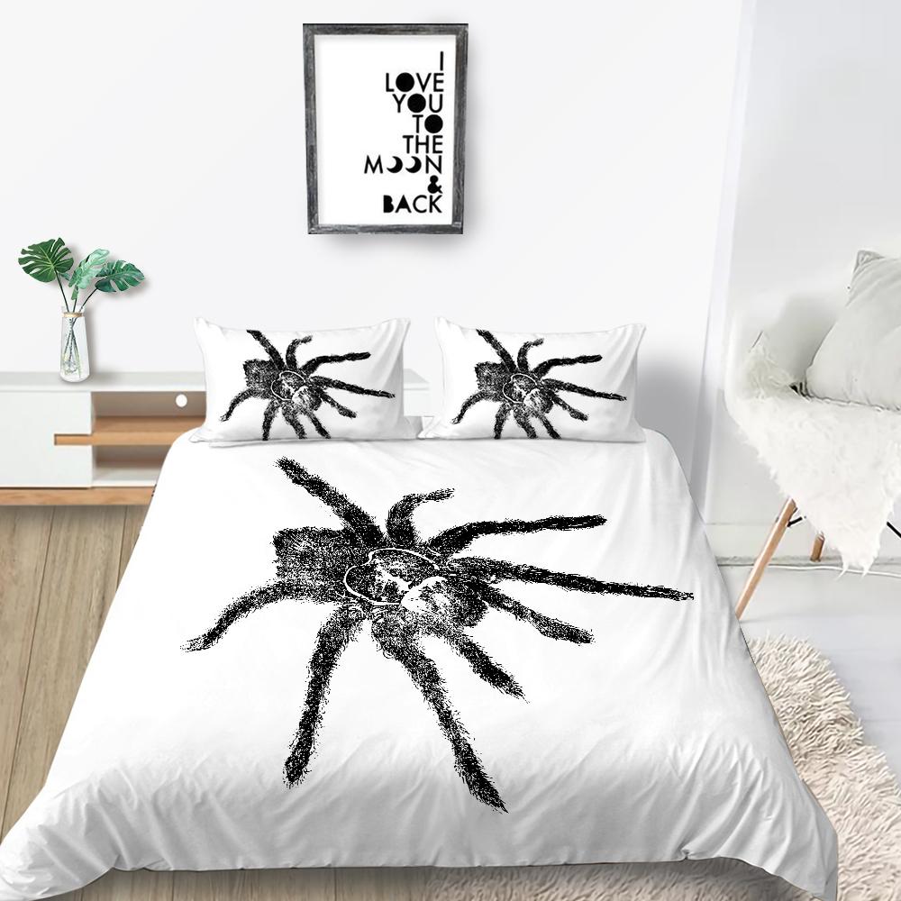 Комплект постельного белья с 3D принтом паука для спальни, тема насекомых, пододеяльник, наволочка, 2 или 3 шт., AU240 * 270, очень большое украшение для дома