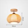 Bamboo Weave Ceiling Lamp: Chandelier for Homes, Tea Shops, or Private Rooms; Japanese Tatami Style.