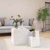 VidaXL Side Tables 3 Pcs White Chipboard