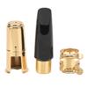 Alto Sax Mouthpiece Kit with Cap Ligature Metal Brass Saxophone Accessories for Professionals