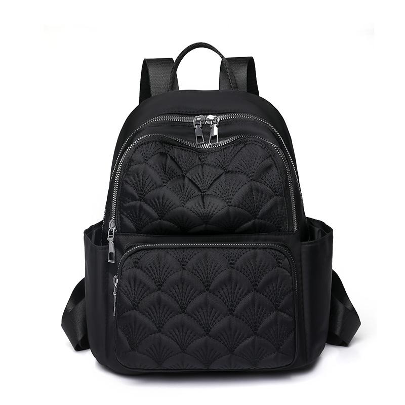 Модный женский рюкзак большой вместимости, мягкий нейлоновый вышитый дорожный рюкзак