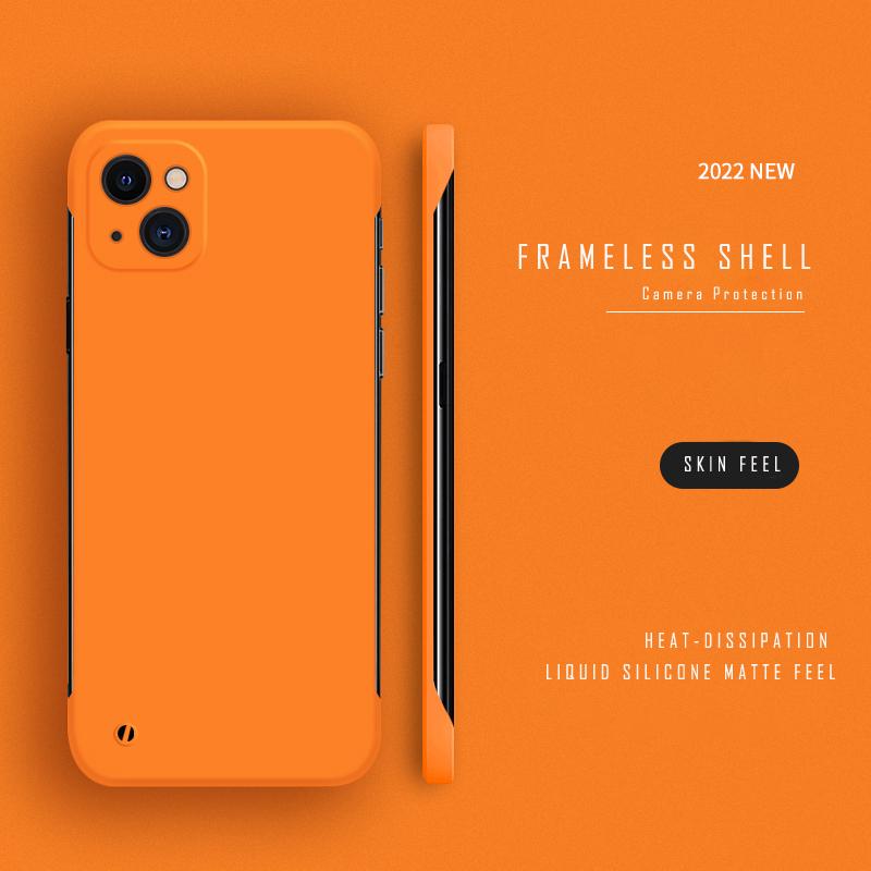 Solid Candy Color Frameless Hard PC Back Cover Case For iPhone 14 15 Plus 13 12 Mini 11 Pro X XR XS Max ShockProof Thin Cases