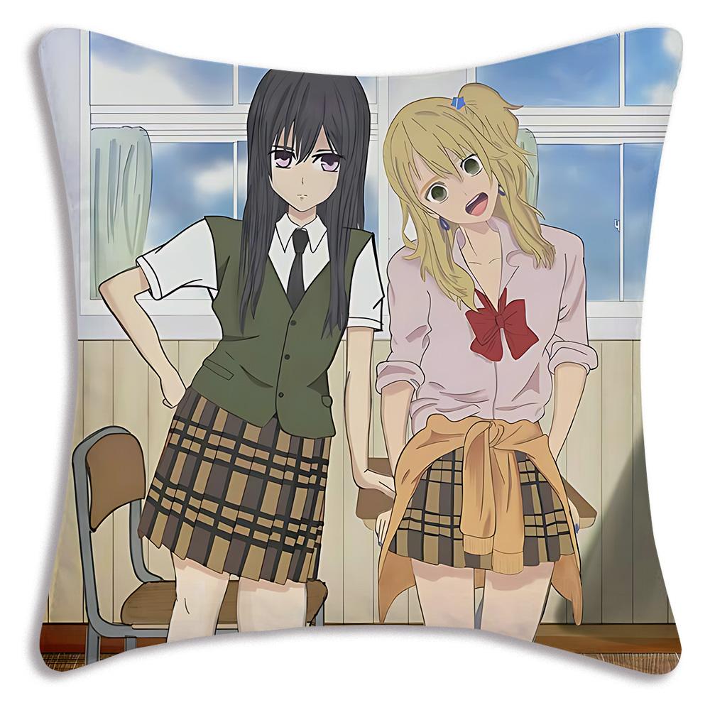 Милые GL Аниме C-Citrus Горячие Наволочки Мультяшные Декоративные Для Дивана Домашние Двусторонние Печать Короткий Плюш Милая Наволочка