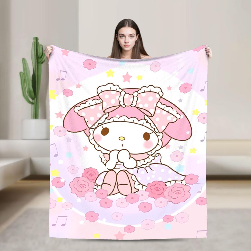 Melody Super Warm Blanket Students Plush Bedding Throws Graphic Home Decor Flannel Bedspread Sofa Bed Cover