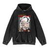 Худи с принтом Luffy & Zoro из аниме, washed vintage, 440 г - Ретро хлопковая уличная толстовка