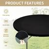 Diameter 48/60in Stain-Resistant Tablecloth Elastic Picnic Table Cloth Round Table Cover  Camping