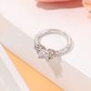 Birthday Anniversary Simplicity Women Exquisite Zircon Jewelry 925 Sterling Silver Diamond Ring