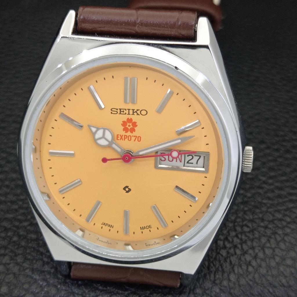 ВИНТАЖНЫЕ ОТРЕМОНТИРОВАННЫЕ МУЖСКИЕ ЧАСЫ SEIKO EXPO 70 АВТОМАТИЧЕСКИЕ 6309A ЯПОНИЯ a441833-1