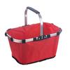 Foldable Shopping Basket Large Capacity Waterproof Aluminium Handle Design Shopping Basket with Side Pockets Picnic Basket