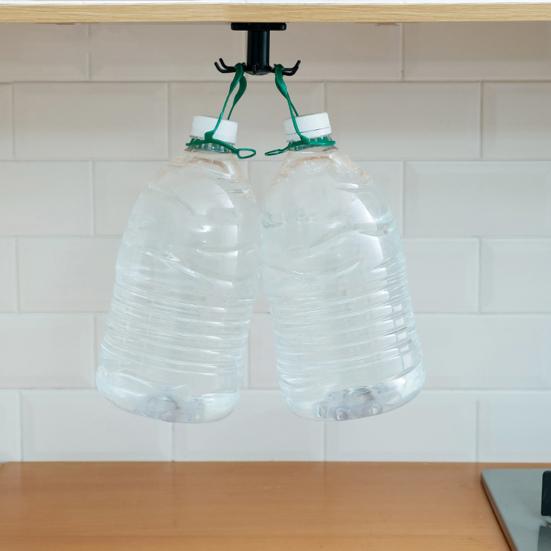 Yousheng Cookware Hanger Rotatable Hooks Strong Load-bearing Easy To Install Wall-Mounted Utensil Organizer Kitchen Accessories