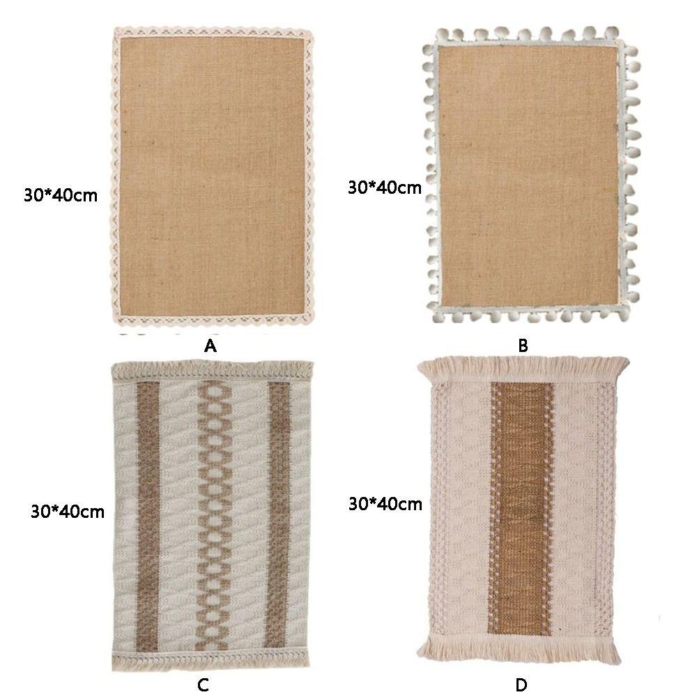 Nordic Table Mat Rectangle Placemats Household   Coffee Tea Dish Bowl