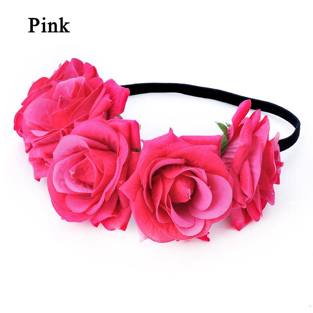 Hair Accessories Hair Wreaths Wedding Headwear Floral Crown Rose Flower Headbands Hair Garland