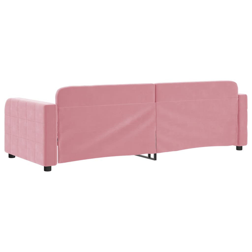 Daybed in Pink 80 x 200 cm Velvet