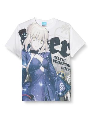 Футболка Cospa Fate Grand Order Artoria Pendragon Alter Full Graphic БЕЛАЯ, размер S, хлопковая