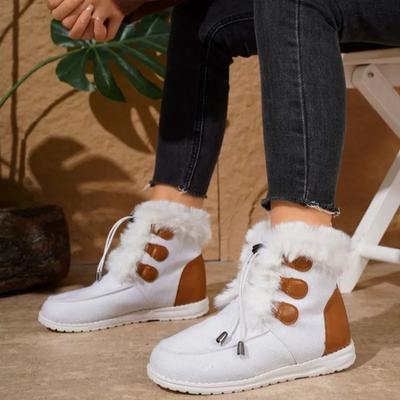 Теплая обувь женская зимняя больших размеров снежные женские ботинки классические ботильоны женские круглый носок низкий каблук обувь на резинке женская