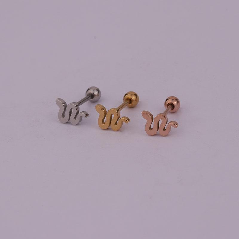 Vogue Small Cartilage Stainless Steel 2022 New 1PC 20G Trend Screw Back Piercing Jewelry Stud Earring Charming