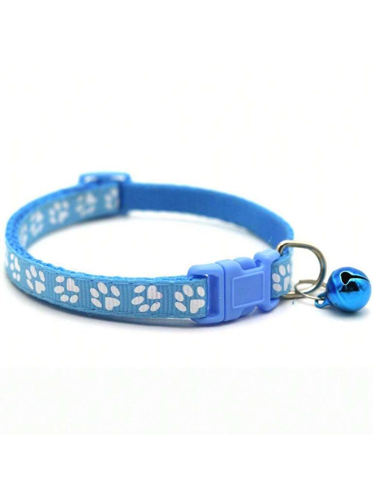 Colorful Pet Leash & Paw Print Collar Set for Dogs and Cats