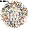 50Pcs/Set Colorful Insects PET Clear Stickers Waterproof DIY Fashion Doodle Decals Stickers (5 Styles)